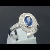 แหวน Blue Sapphire  ใบเซอร์ฯ  (นน.ทอง 4 กรัม เพชร 20P=0.48 กะรัต ไพลิน 1P=0.88 กะรัต)  ราคา : 23,000 บาท