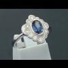 แหวน Blue Sapphire  ใบเซอร์ฯ  (นน.ทอง 3.9 กรัม เพชร 12P=0.56 กะรัต ไพลิน 1P=0.94 กะรัต)  ราคา : 24,000 บาท