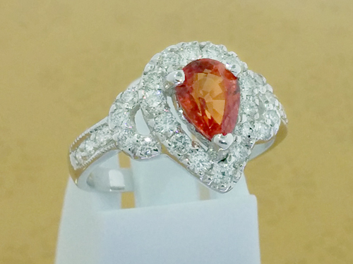 ǹͧӢ Orange Red sapphire   (.ͧ 3.8  ྪ 28P=0.60 ѵ  1P=1.30 ѵ)  Ҥ : 27,000 ҷ