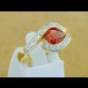 แหวนทองคำขาว Orange Red sapphire ใบเซอร์ฯ  (นน.ทอง 3.6 กรัม เพชร 24P=0.26 กะรัต พลอย 1P=1.21 กะรัต)  ราคา : 22,000 บาท