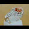 แหวนทองคำขาว Orange Red sapphire ใบเซอร์ฯ  (นน.ทอง 4.4 กรัม เพชร 34P=0.70 กะรัต พลอย 1P=0.86 กะรัต)  ราคา : 26,000 บาท
