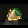 แหวนหยก ทอง / Gold: 15 กรัม / g เพชร / Diamond: 2P=0.66 กะรัต / ct ราคา / Price: 60,000 บาท / Bath แหวนหยก ทอง / Gold: 15 กรัม / g เพชร / Diamond: 2P=0.66 กะรัต / ct ราคา / Price: 60,000 บาท / Bath