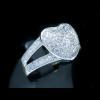 แหวนกระจุกหัวใจ ทอง / Gold: 6 กรัม / g เพชร / Diamond: 51P=0.61 กะรัต / ct ราคา / Price: 23,000 บาท / Bath แหวนกระจุกหัวใจ ทอง / Gold: 6 กรัม / g เพชร / Diamond: 51P=0.61 กะรัต / ct ราคา / Price: 23,000 บาท / Bath